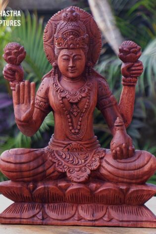 Hand carved Goddess Lakshmi