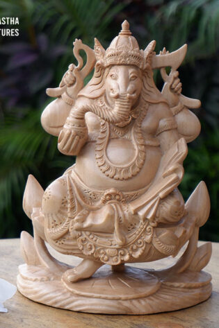 Antique wooden carved lord Ganesha 1