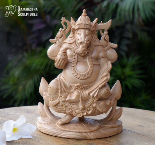 Antique wooden carved lord Ganesha 1