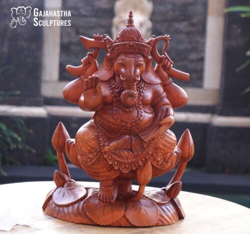 Lord Ganesha wooden statue 1