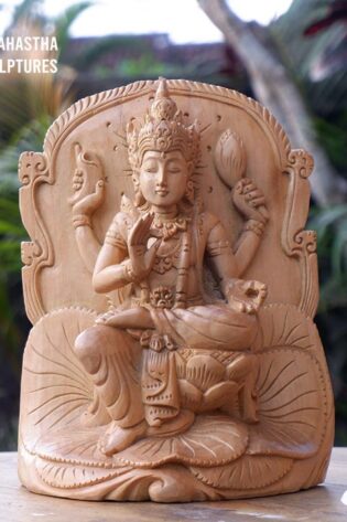 Lord Vishnu wooden statue