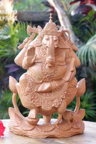 Antique wooden carved Lord Ganesha 1