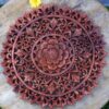 Round mandala wooden wall art